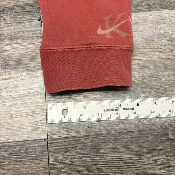 Nike Sportswear Club Fleece Rust Pink Mens M AOP Swoosh Tapered Jogger Sweatpant - Picture 12 of 14